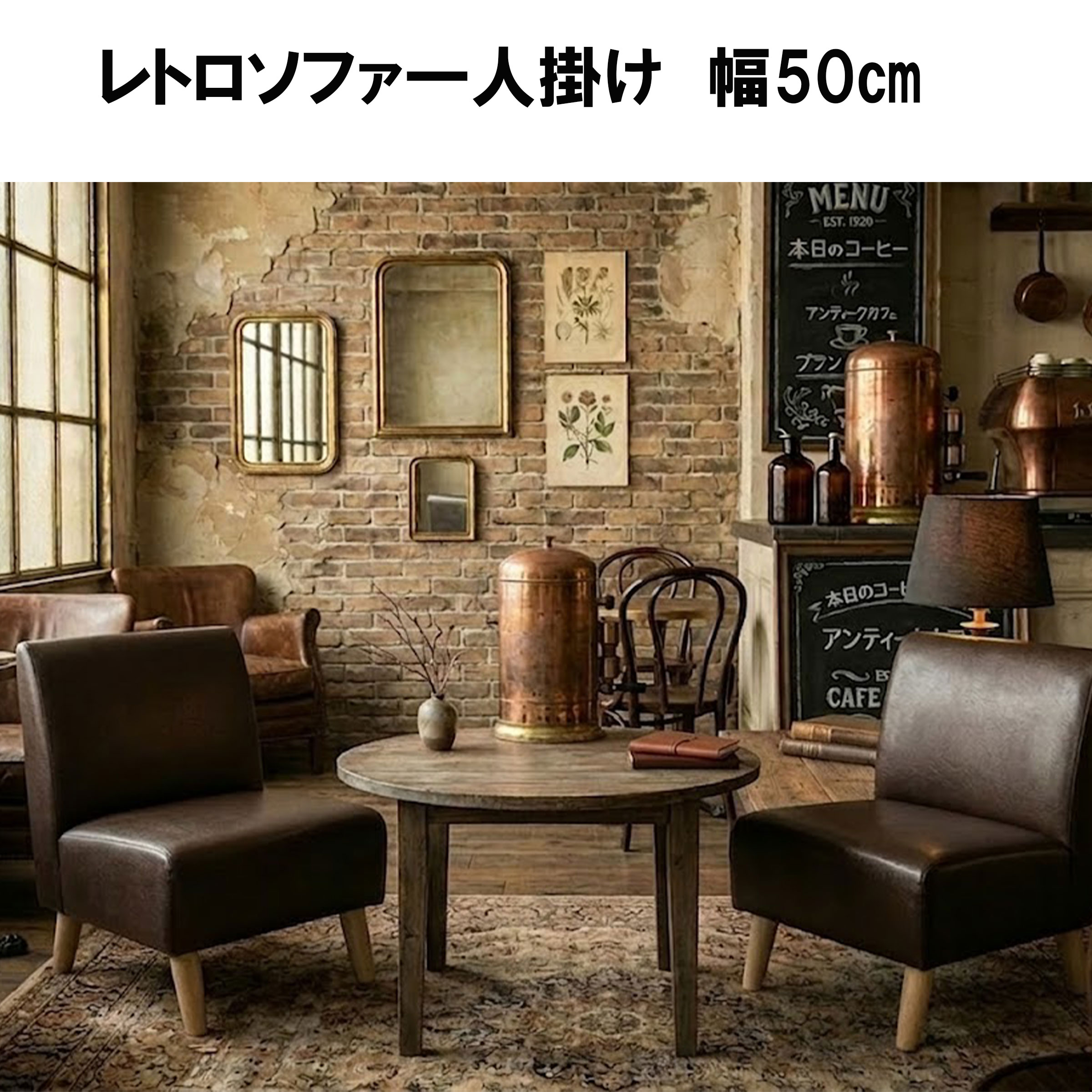 レトロ（アンティーク風）ソファのイメージです