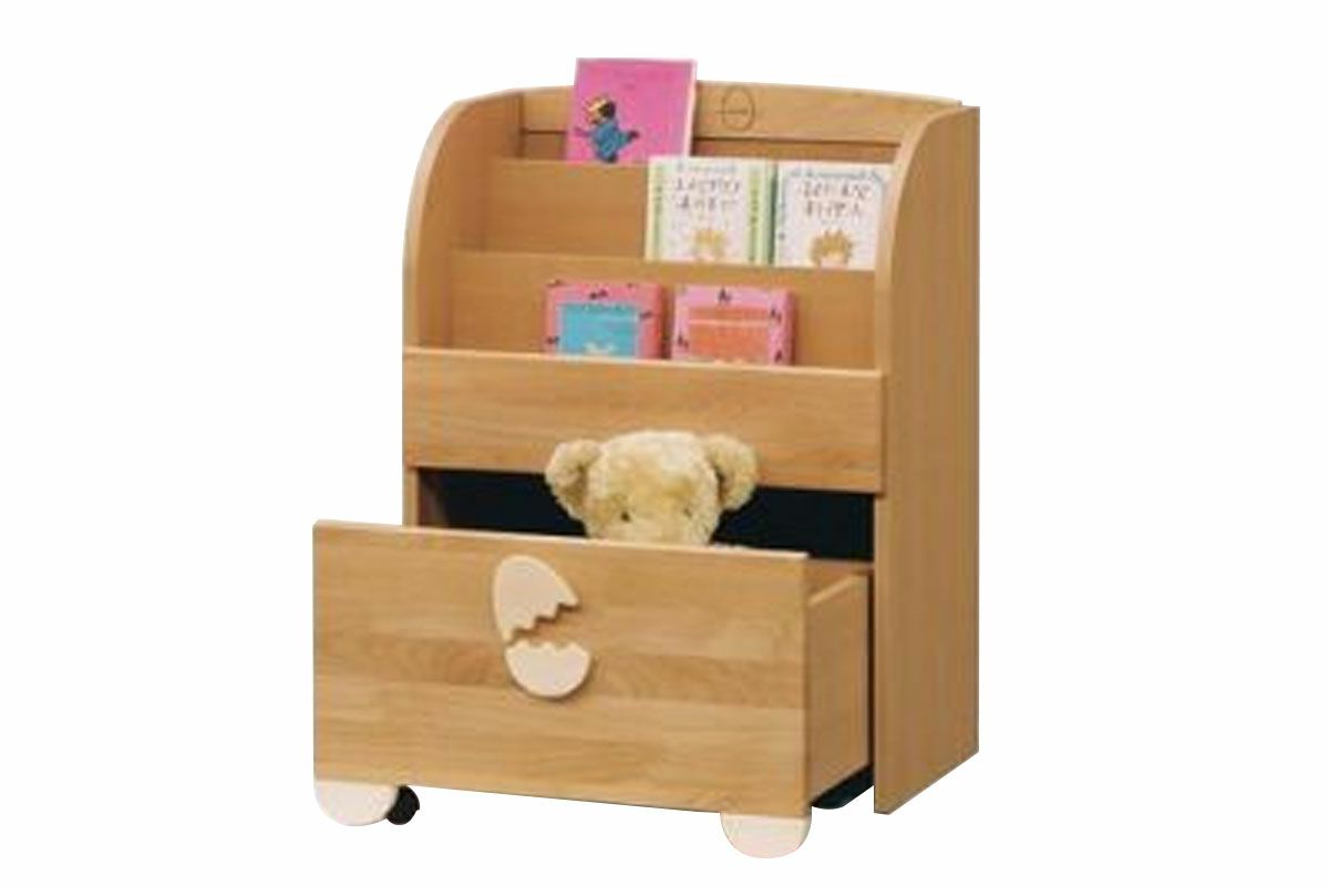 お片づけしたくなる園児子供収納 たまご６０絵本棚おもちゃ収納 国産家具完成品を宅内設置 大川家具ドットコム通信販売サイト