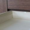 幅119センチサイドボード「OSソリエ」ウォールナット材は、桐の引き出しを箱組にした丈夫で上質な引き出し