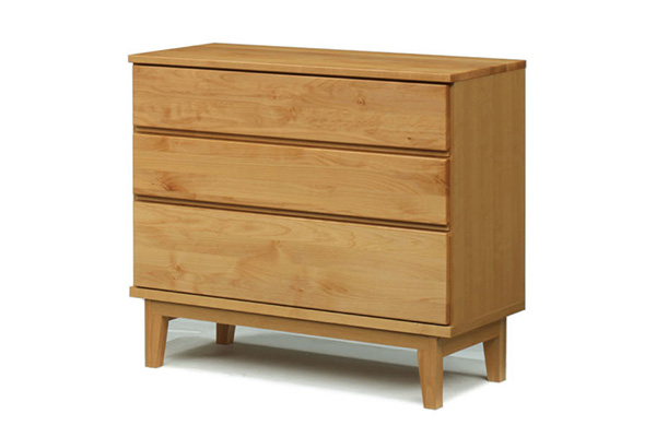 モニカ90センチ幅3段ローチェスト(脚組立込み)