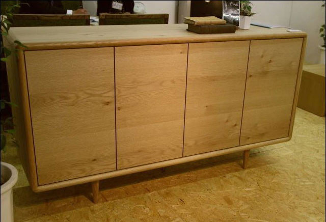 ミューク160サイドボードホワイトオーク材