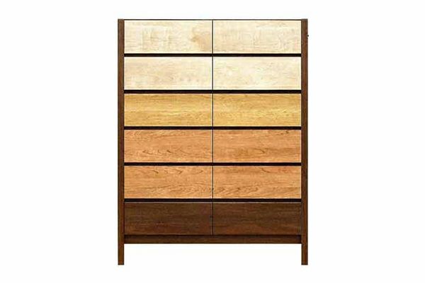 幅90 奥行44 高さ82.7】九州産ヒノキチェストなごみ90センチ幅4段