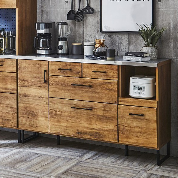 【幅139 奥行43 高さ89.5】ステンレス天板キッチンカウンター140ｃｍ幅