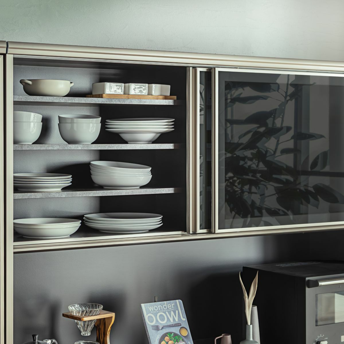 上部開き戸はゆっくり開け閉めできるデュアルクローズ仕様