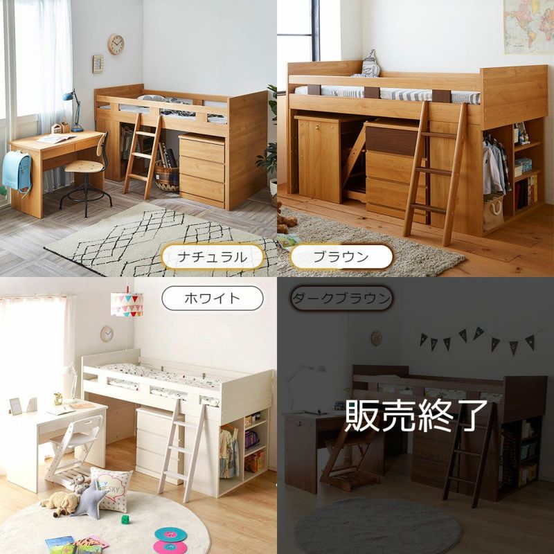 楽天市場】ウィンデル システムベッド ロフトベッド デスク付き